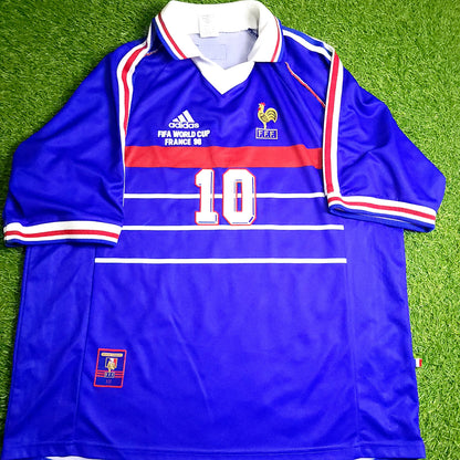 Zidane France 1998 WORLD CUP FINAL Soccer Jersey XL - ForeverSoccerJerseys