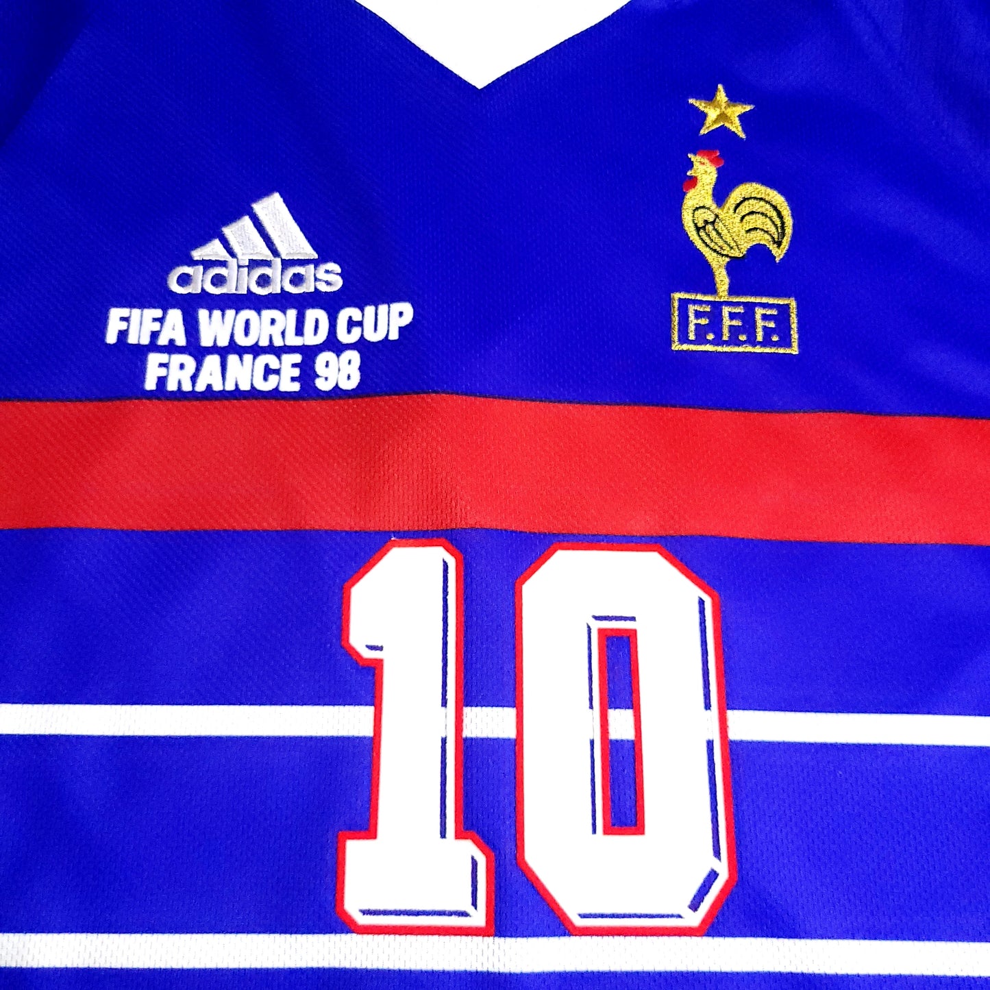 Zidane France 1998 WORLD CUP FINAL STAR Soccer Jersey XL