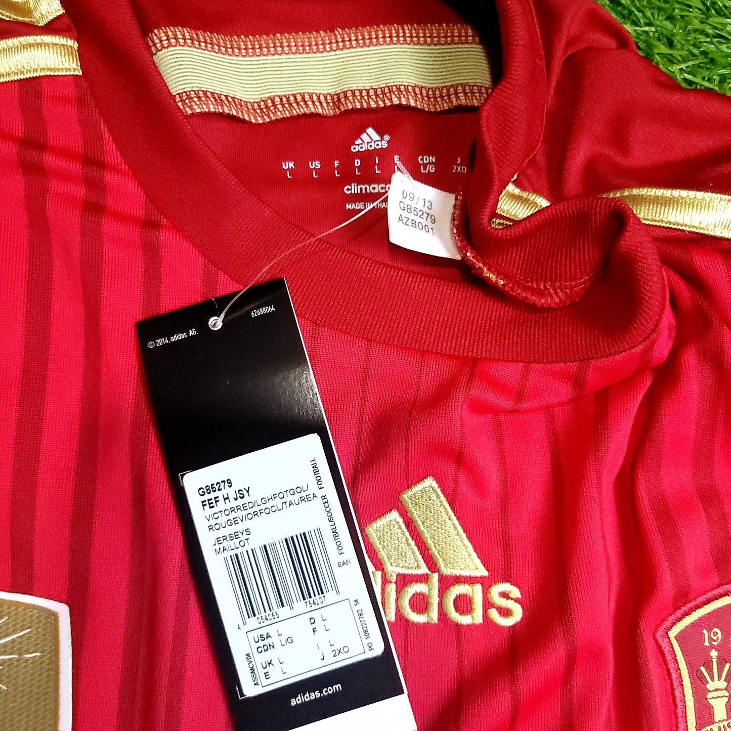 Iniesta Spain 2014 WORLD CUP Soccer Jersey BNWT L SKU# G85279