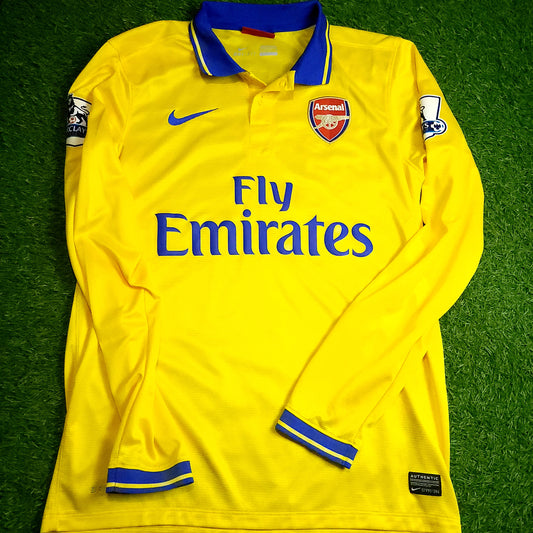Ozil Arsenal 2013 2014 Away Long Sleeve Soccer Jersey M SKU# 547942-750