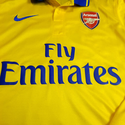Ozil Arsenal 2013 2014 Away Long Sleeve Soccer Jersey M SKU# 547942-750