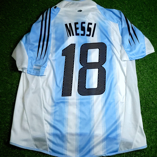 Messi Argentina 2004 2005 DEBUT Home Jersey M SKU# TE4724 - ForeverSoccerJerseys