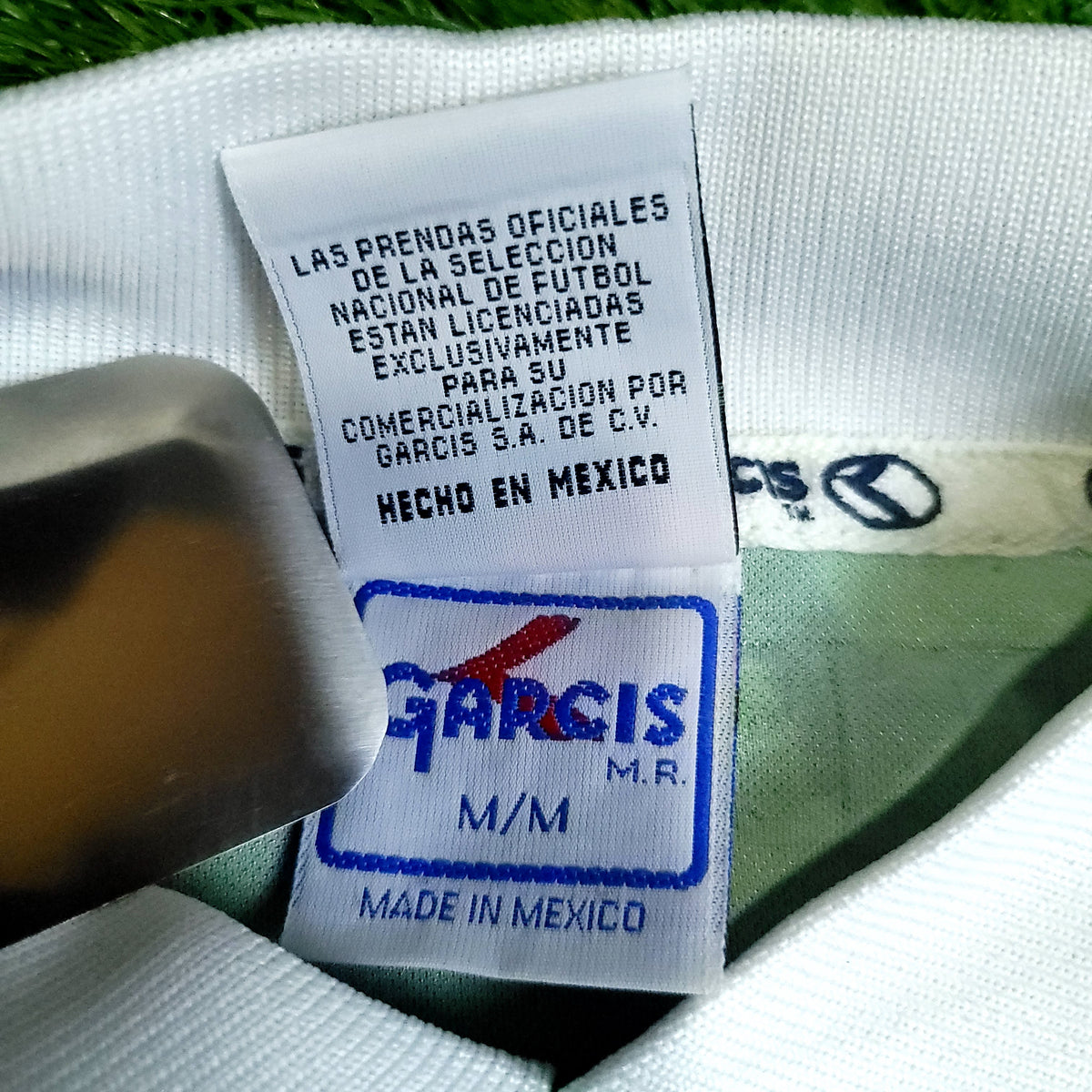 Blanco Mexico Garcis 1999 Confederations Cup Final Soccer Jersey BNWT M - ForeverSoccerJerseys