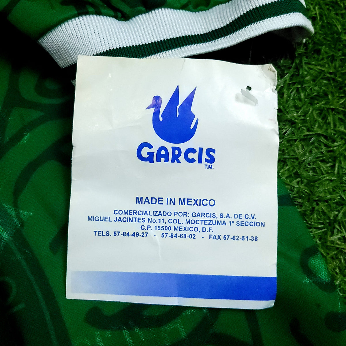 Blanco Mexico Garcis 1999 Confederations Cup Final Soccer Jersey BNWT L - ForeverSoccerJerseys