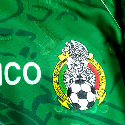 Blanco Mexico Garcis 1999 Confederations Cup Final Soccer Jersey BNWT L - ForeverSoccerJerseys