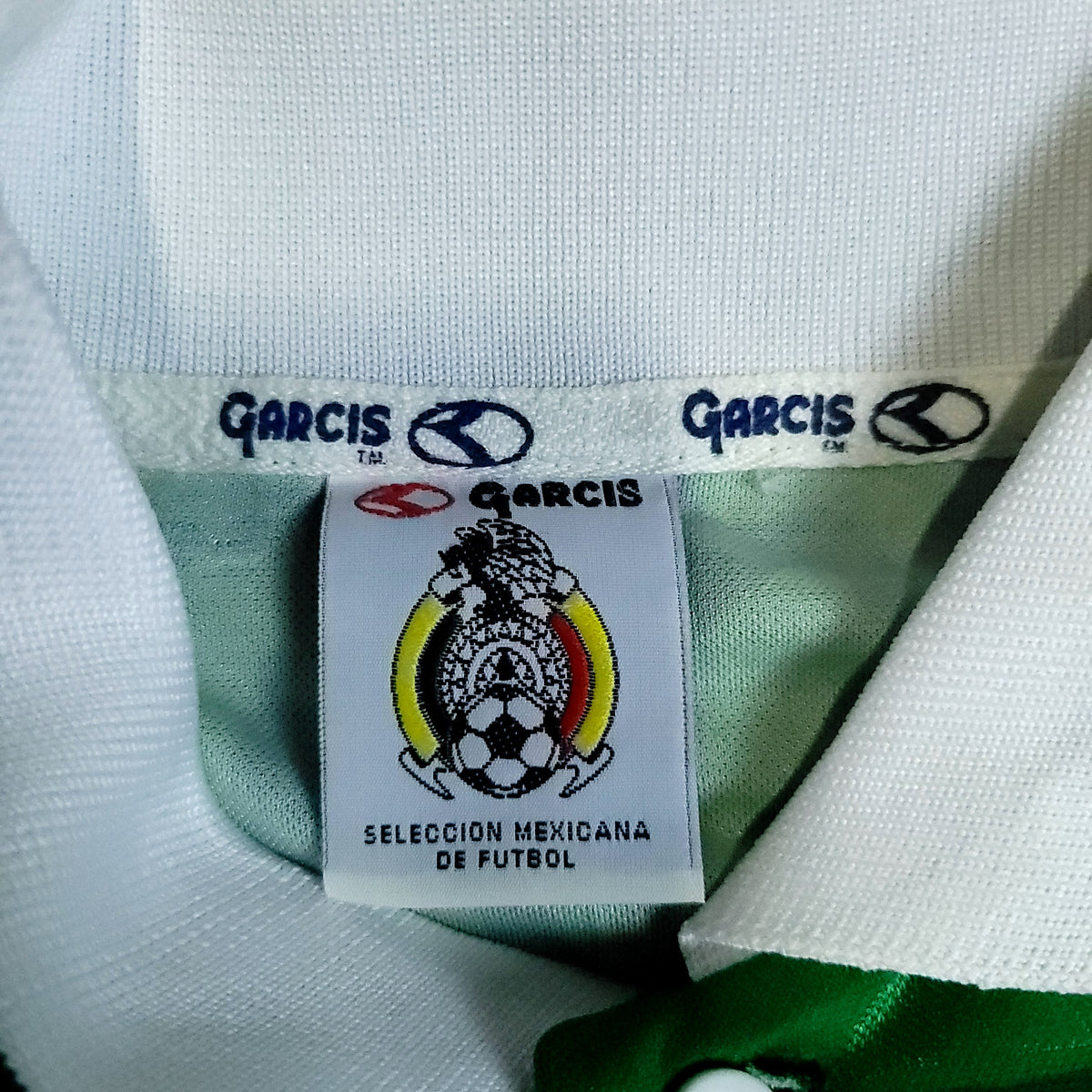 Blanco Mexico Garcis 1999 Confederations Cup Final Soccer Jersey BNWT L - ForeverSoccerJerseys