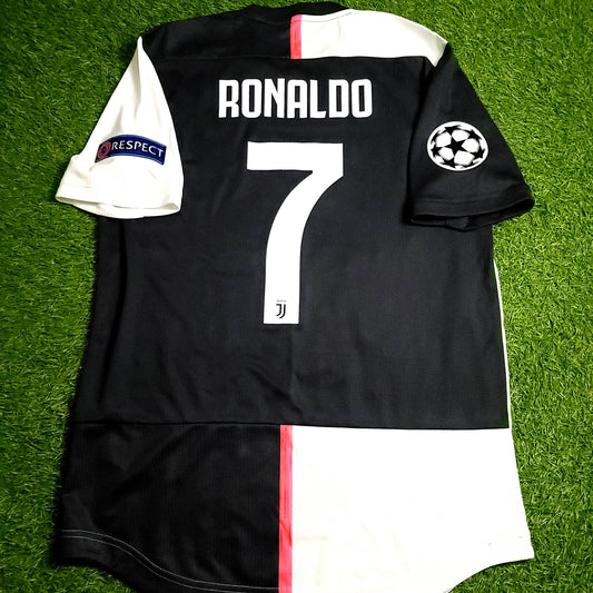Cristiano Ronaldo Juventus 2019 2020 UEFA PLAYER ISSUE Soccer Jersey M SKU# DW5456