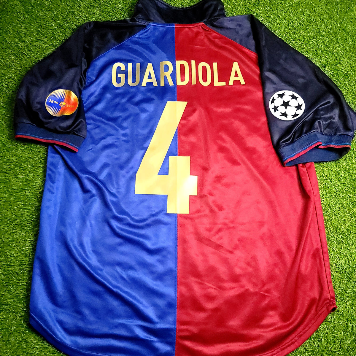 Guardiola Barcelona Centenary 1999 2000 Soccer Jersey L