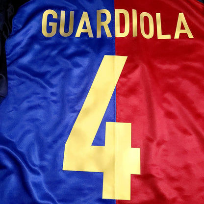Guardiola Barcelona Centenary 1999 2000 Soccer Jersey L