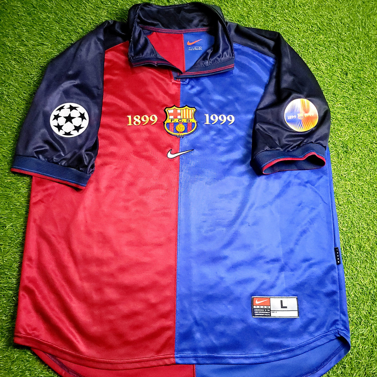 Guardiola Barcelona Centenary 1999 2000 Soccer Jersey L
