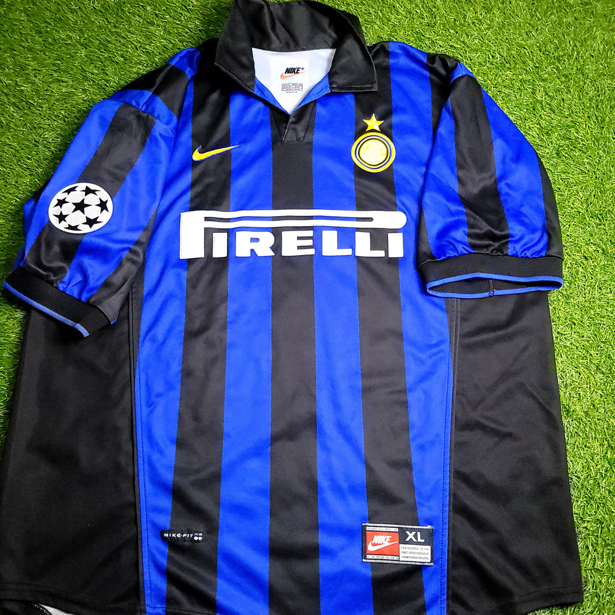Ronaldo Inter Milan 1998 1999 UEFA Soccer Jersey XL - ForeverSoccerJerseys