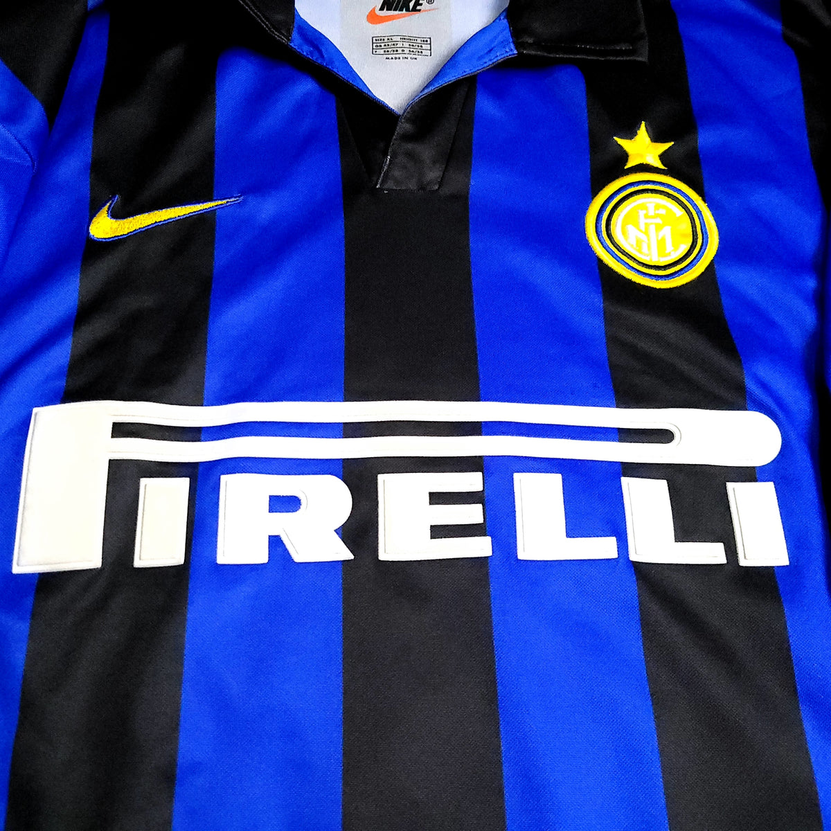 Ronaldo Inter Milan 1998 1999 UEFA Soccer Jersey XL - ForeverSoccerJerseys