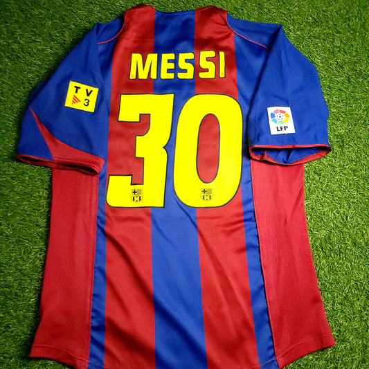 Messi Barcelona DEBUT 2004 2005 Soccer Jersey M - ForeverSoccerJerseys