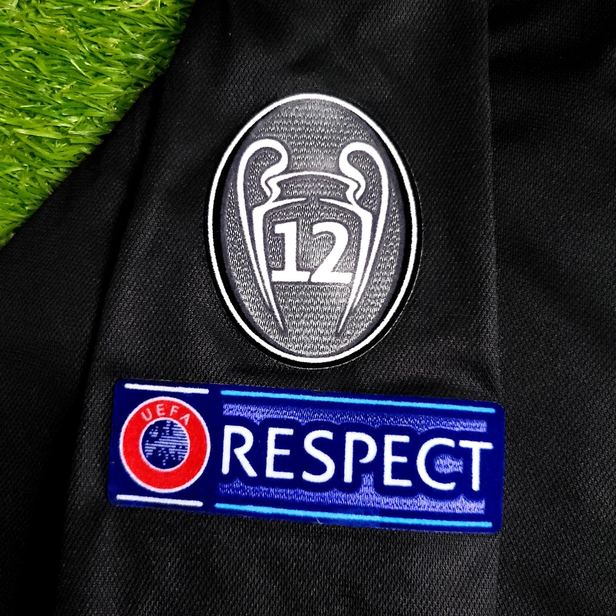 Cristiano Ronaldo Real Madrid 2017 2018 UEFA Long Sleeve Away Soccer Jersey L SKU# B31088 - ForeverSoccerJerseys