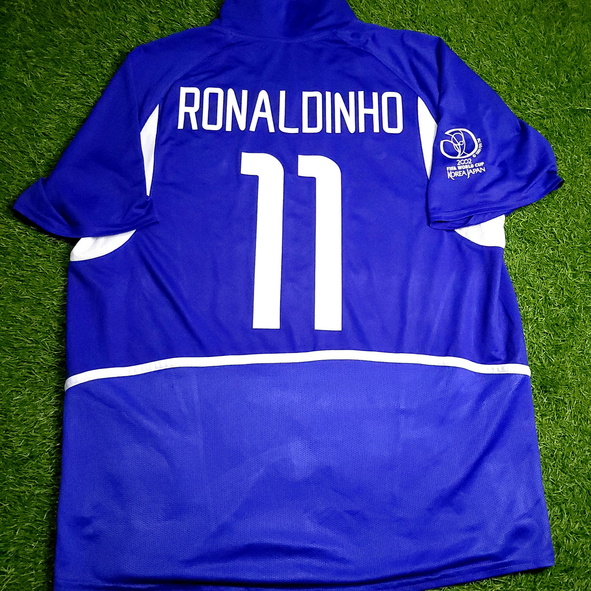 Ronaldinho Brazil 2002 WORLD CUP Away Soccer Jersey L