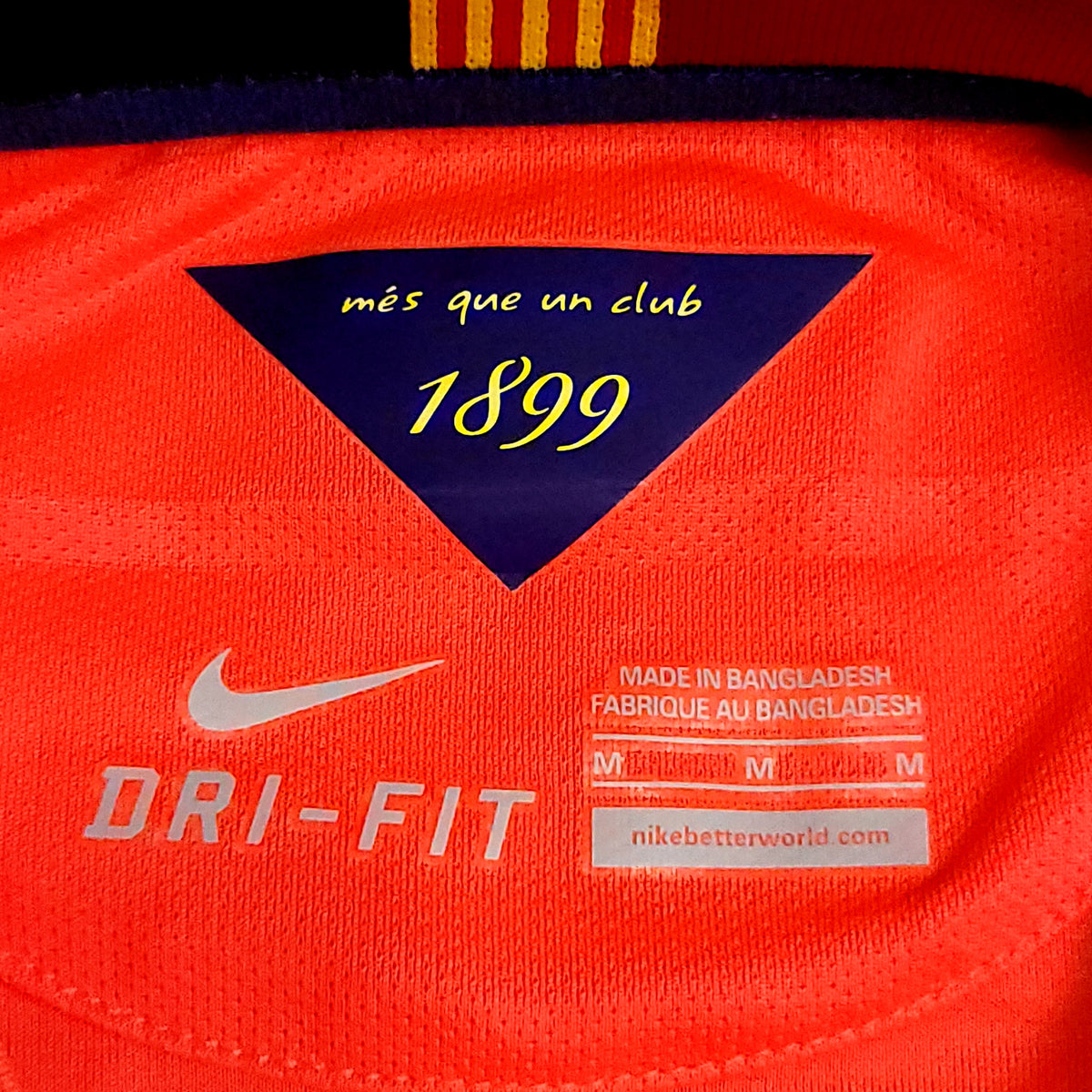 Messi Barcelona 2014 2015 TREBLE Away Long Sleeve Soccer Jersey M SKU# 618738-672