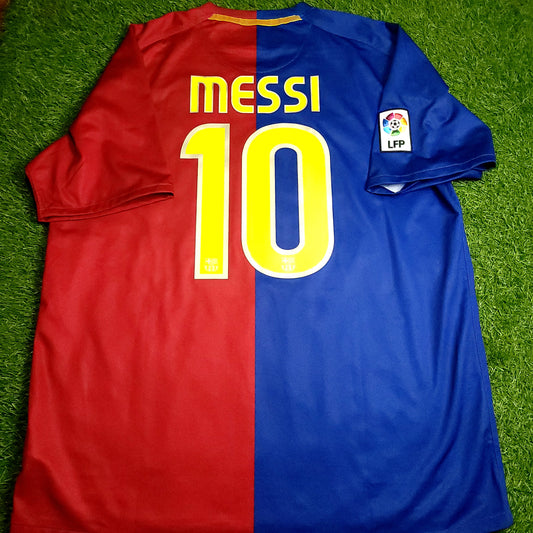 Messi Barcelona TREBLE 2008 2009 Soccer Jersey XL SKU# 286784-655 - ForeverSoccerJerseys