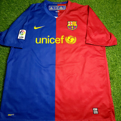Messi Barcelona TREBLE 2008 2009 Soccer Jersey XL SKU# 286784-655 - ForeverSoccerJerseys