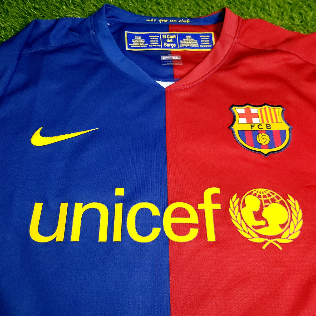 Messi Barcelona TREBLE 2008 2009 Soccer Jersey XL SKU# 286784-655 - ForeverSoccerJerseys