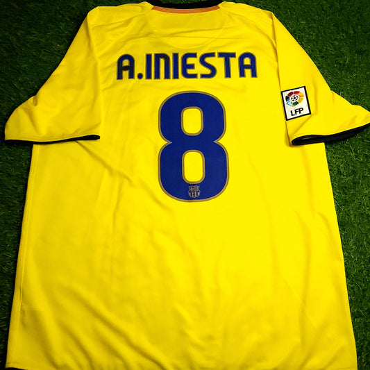 Iniesta Barcelona INIESTAZO TREBLE 2008 2009 Away Soccer Jersey XL SKU# 286787-760