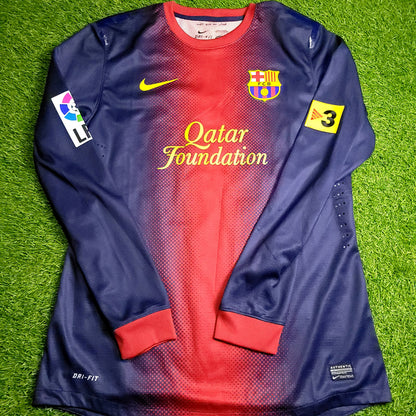 Messi Barcelona 2012 2013 PLAYER ISSUE Long Sleeve Soccer Jersey L