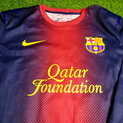 Messi Barcelona 2012 2013 PLAYER ISSUE Long Sleeve Soccer Jersey L