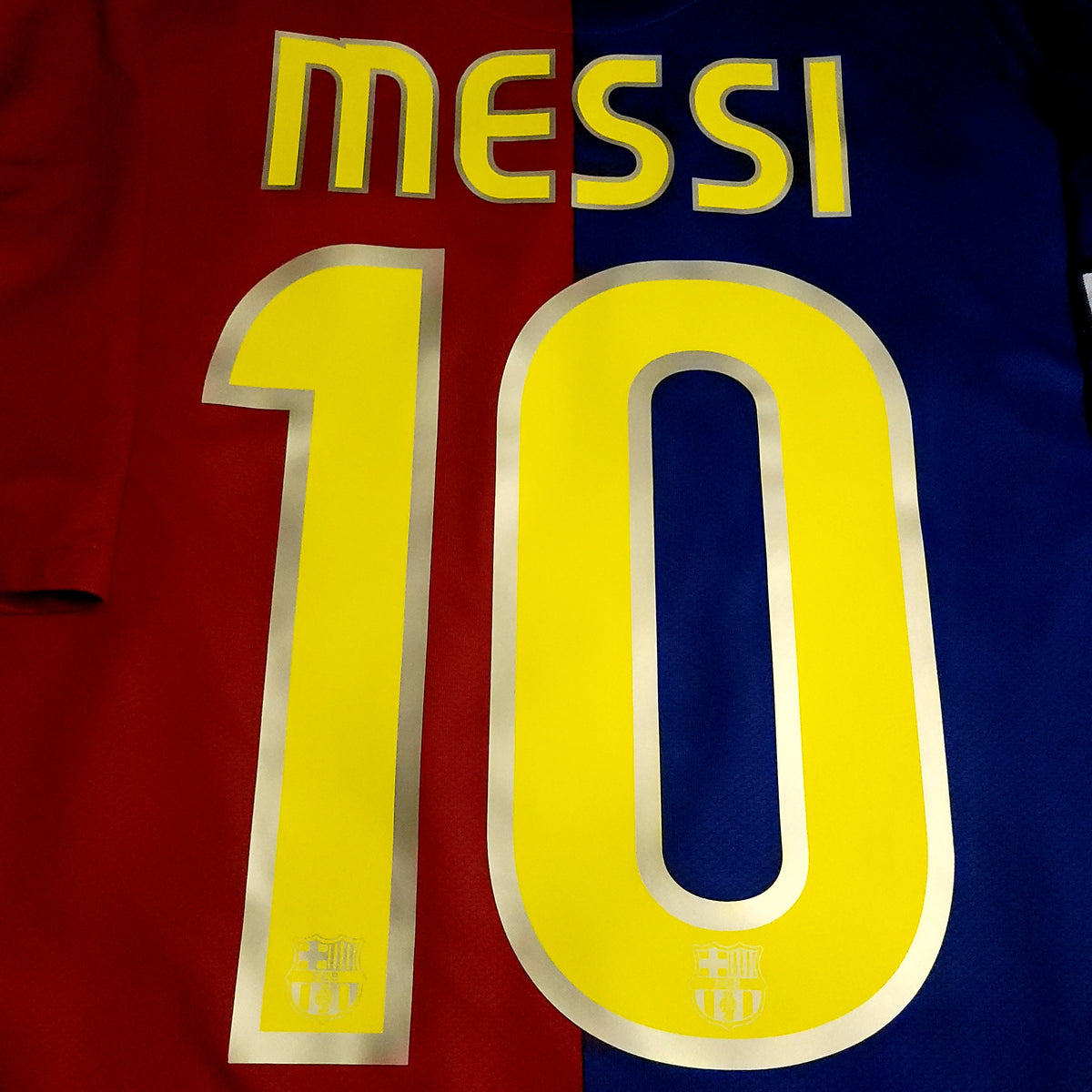 Messi Barcelona TREBLE 2008 2009 Soccer Jersey L SKU# 286784-655 - ForeverSoccerJerseys