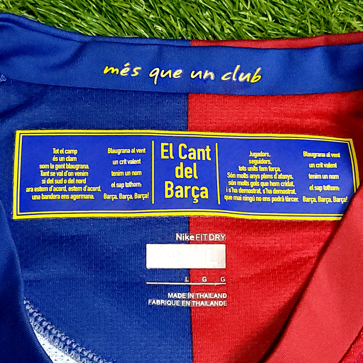 Messi Barcelona TREBLE 2008 2009 Soccer Jersey L SKU# 286784-655 - ForeverSoccerJerseys