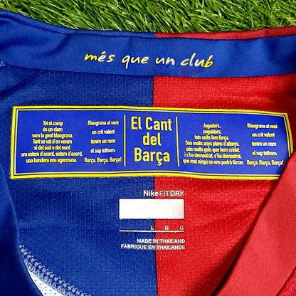 Messi Barcelona TREBLE 2008 2009 Soccer Jersey L SKU# 286784-655 - ForeverSoccerJerseys