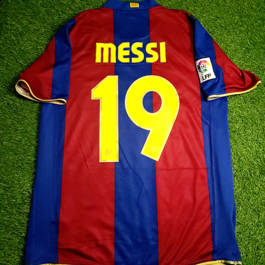 Messi Barcelona 2007 2008 Anniversary Soccer Jersey M SKU# 237741-655 - ForeverSoccerJerseys