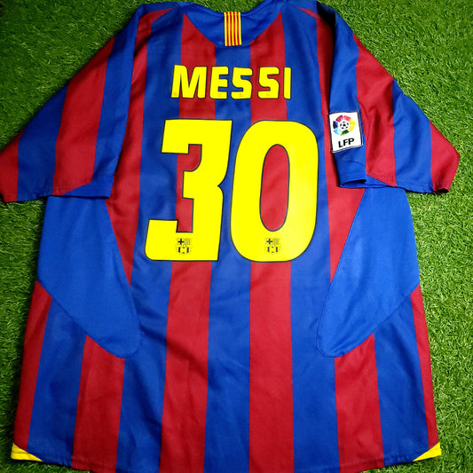 Messi Barcelona 2005 2006 Home Soccer Jersey L SKU# 195970