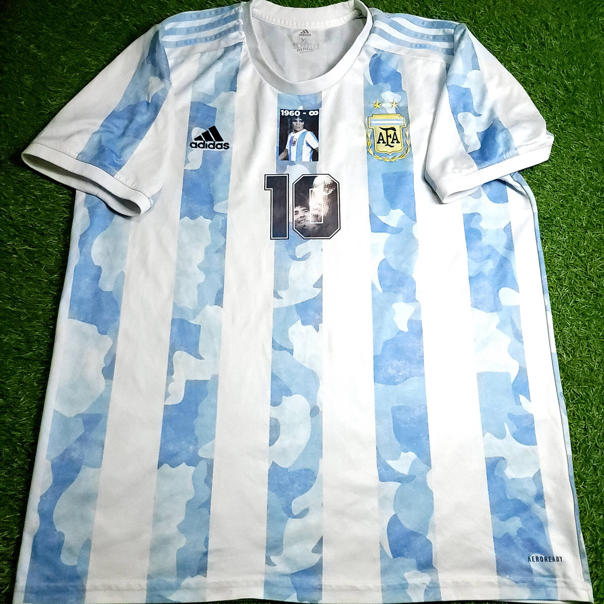 Maradona Tribute Argentina 2020 2021 2022 Soccer Jersey XL SKU# FS6565