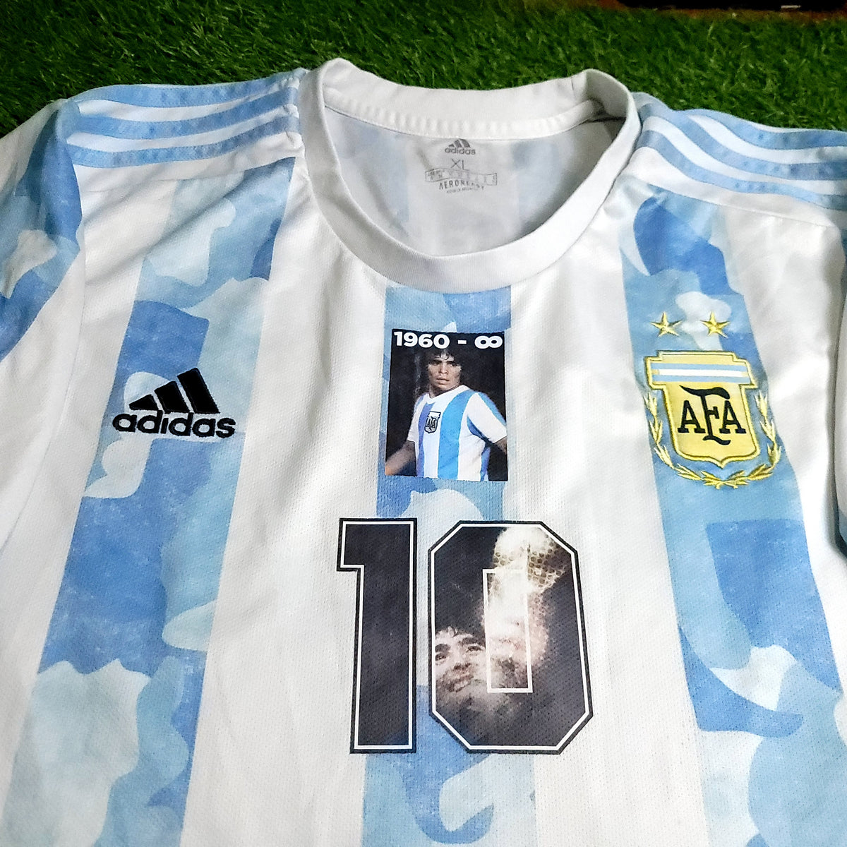 Maradona Tribute Argentina 2020 2021 2022 Soccer Jersey XL SKU# FS6565