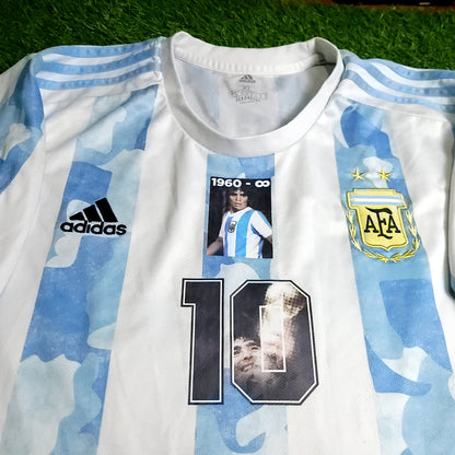 Maradona Tribute Argentina 2020 2021 2022 Soccer Jersey XL SKU# FS6565