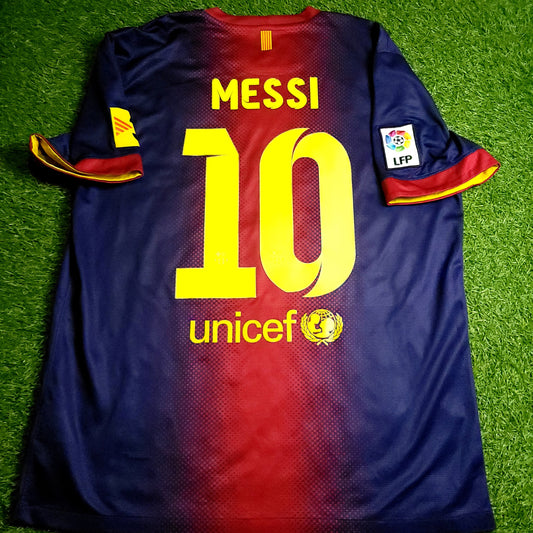 Messi Barcelona 2012 2013 Home Soccer Jersey L SKU# 478323-410