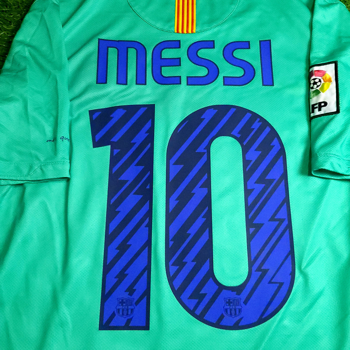 Messi Barcelona 2010 2011 Away Soccer Jersey M SKU# 382358-310