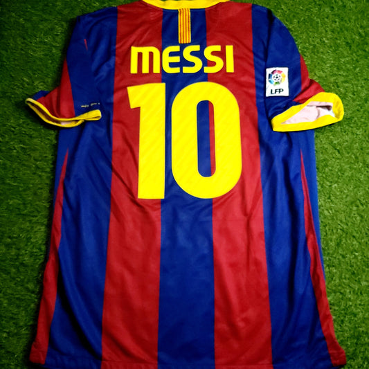 Messi Barcelona 2010 2011 Home Soccer Jersey L SKU# 382354-488