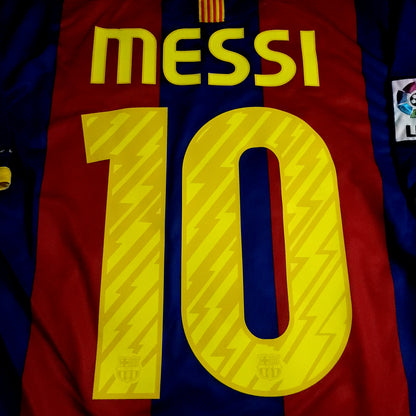 Messi Barcelona 2010 2011 Home Soccer Jersey L SKU# 382354-488