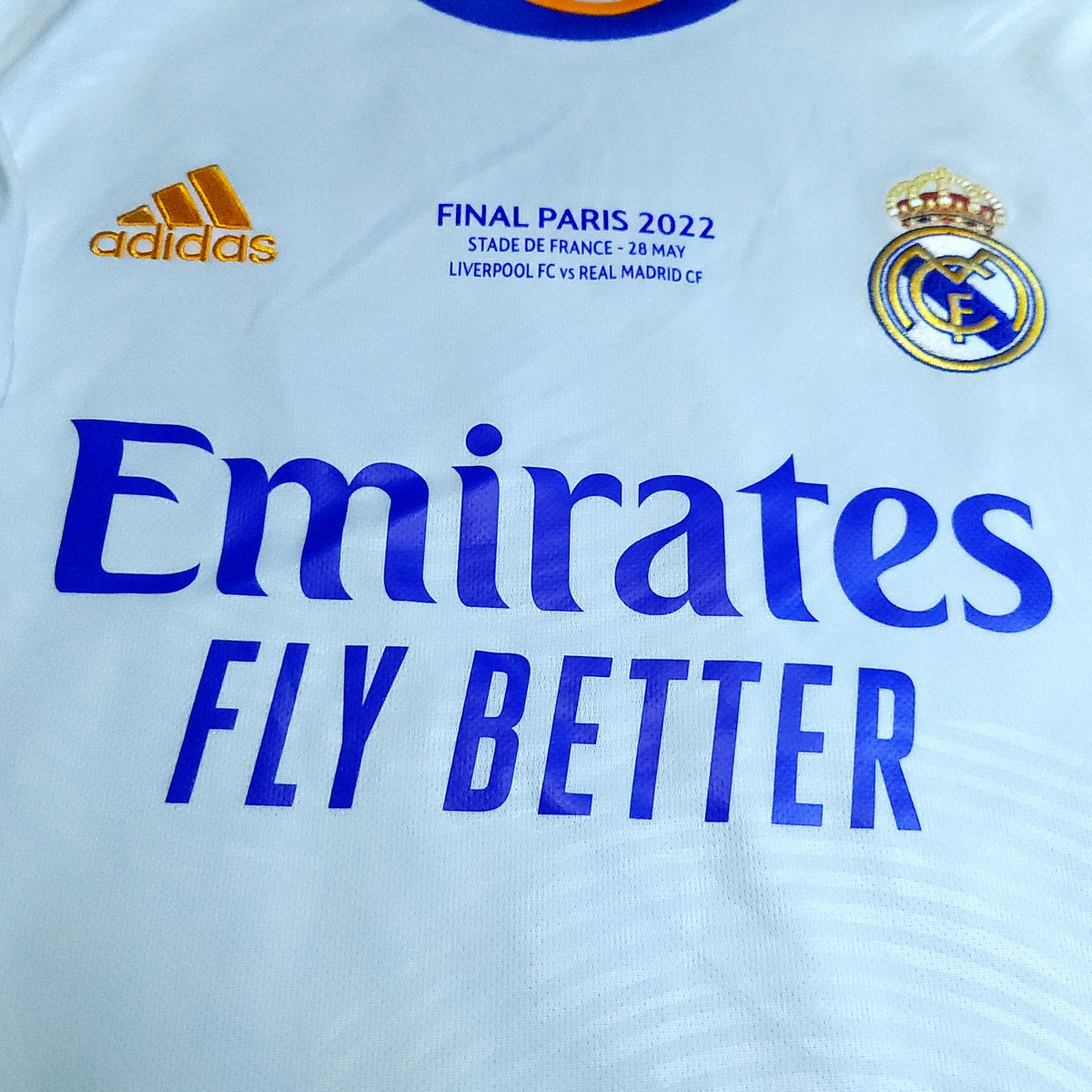 Vinicius Jr Real Madrid 2021 2022 UEFA FINAL Soccer Jersey XL SKU# GQ1359