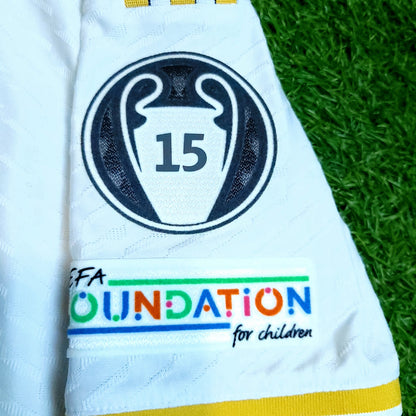 Real Madrid 2023 2024 UEFA PLAYER ISSUE Celebratory Soccer Jersey XL SKU# IA5139
