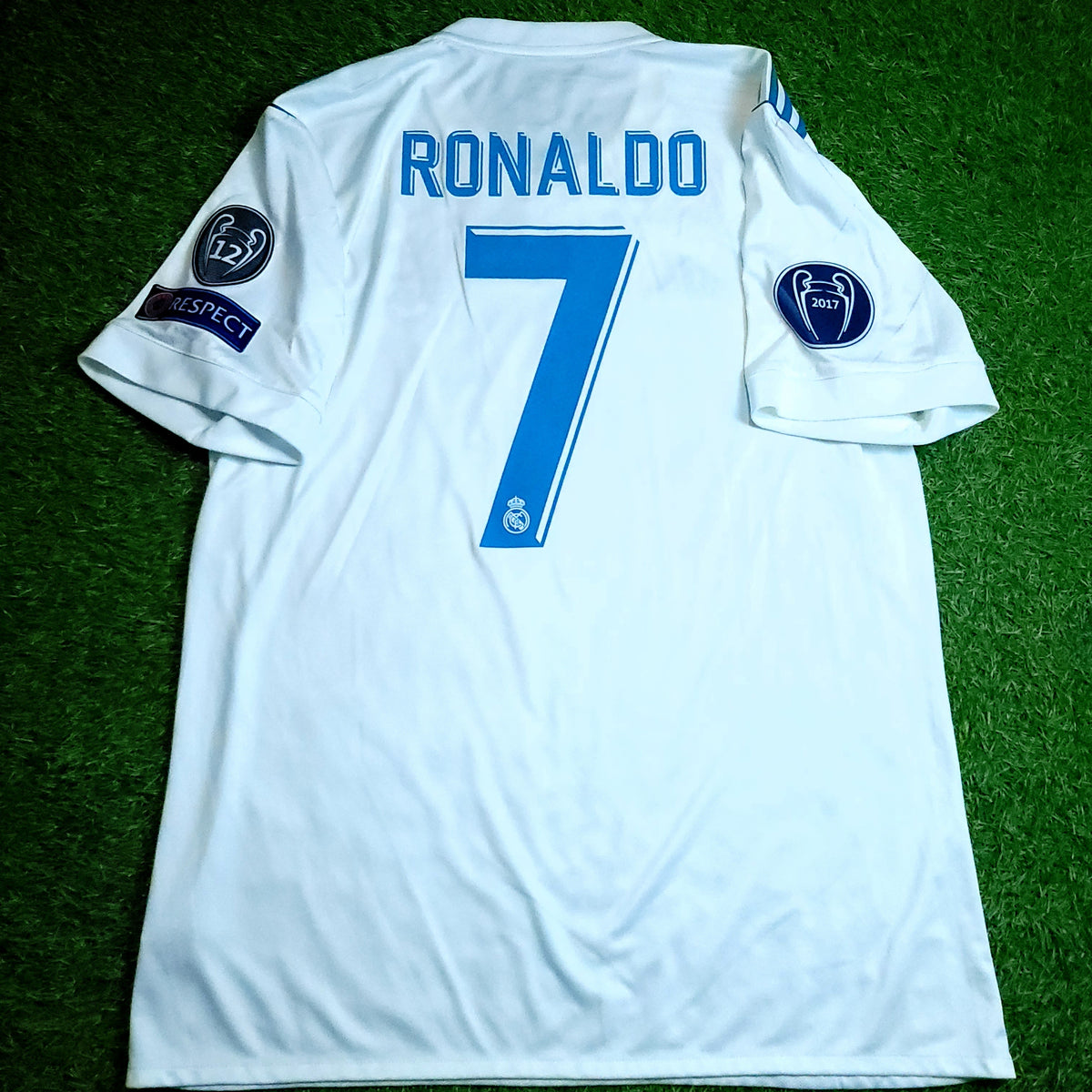 Cristiano Ronaldo Real Madrid 2017 2018 LAST GAME UEFA FINAL Soccer Jersey L SKU# AZ8059