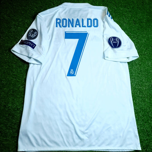 Cristiano Ronaldo Real Madrid 2017 2018 LAST GAME UEFA FINAL Soccer Jersey L SKU# AZ8059