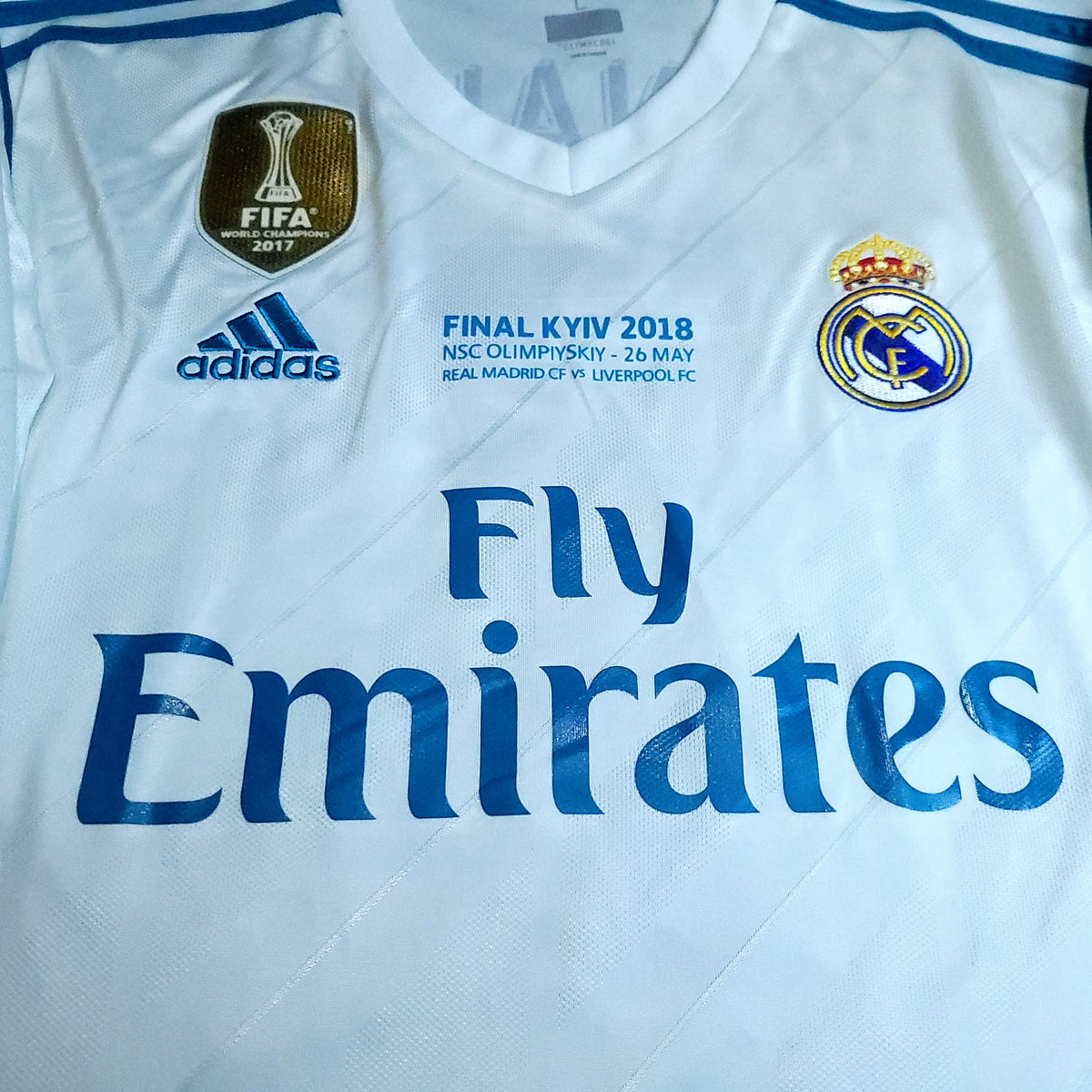 Cristiano Ronaldo Real Madrid 2017 2018 LAST GAME UEFA FINAL Soccer Jersey L SKU# AZ8059