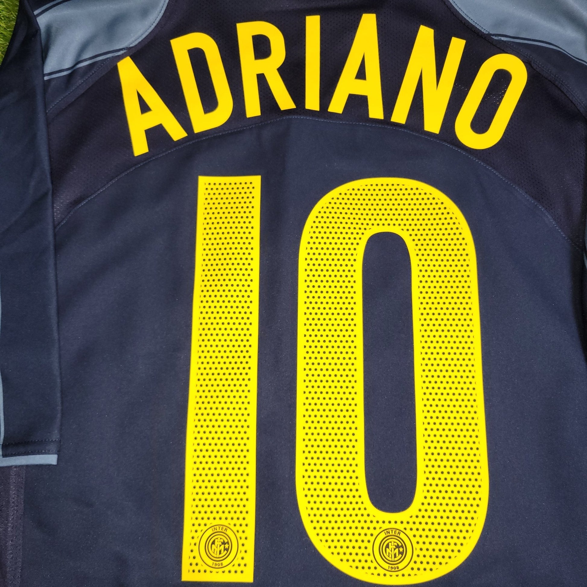 Adriano Inter Milan 2004 2005 2006 Third UEFA Soccer Jersey Shirt L Nike