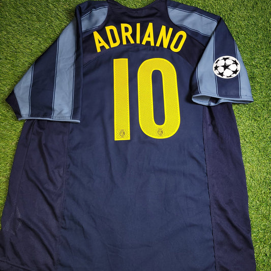 Adriano Inter Milan 2004 2005 2006 Third UEFA Soccer Jersey Shirt XL Nike