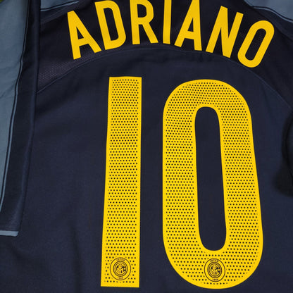 Adriano Inter Milan 2004 2005 2006 Third UEFA Soccer Jersey Shirt XL Nike
