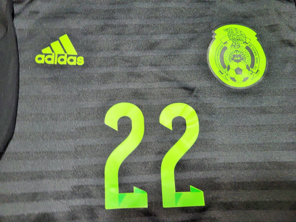 Aguilar Mexico 2015 GOLD CUP MATCH WORN Soccer Jersey Shirt M SKU# M35999 Adidas