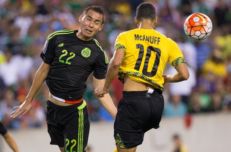 Aguilar Mexico 2015 GOLD CUP MATCH WORN Soccer Jersey Shirt M SKU# M35999 Adidas