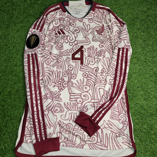 Alvarez Mexico 2022 2023 GOLD CUP Long Sleeve Away Soccer Jersey Shirt M SKU HE8853 Adidas