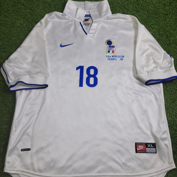 Baggio Italy Nike 1998 WORLD CUP Away Soccer Jersey Shirt XL Nike